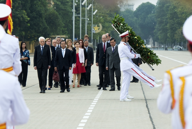 Il Presidente Sergio Mattarella al Mausoleo di Ho Chi Minh 