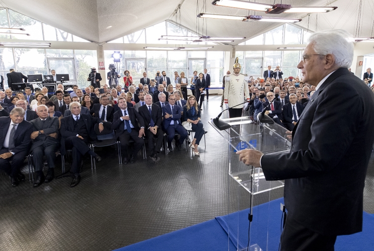Il Presidente Sergio Mattarella rivolge il suo indirizzo di saluto in occasione della visita all'ENEA