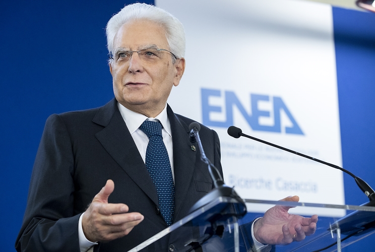 Il Presidente Sergio Mattarella rivolge il suo indirizzo di saluto in occasione della visita all'ENEA