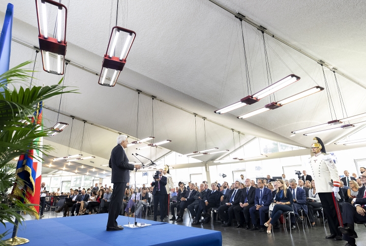 Il Presidente Sergio Mattarella rivolge il suo indirizzo di saluto in occasione della visita all'ENEA