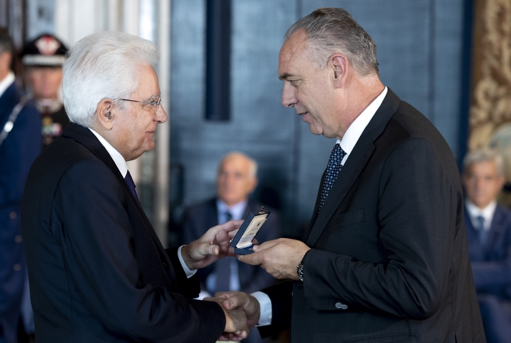 Il Presidente Sergio Mattarella con il Vice Presidente uscente del CSM Giovanni Legnini