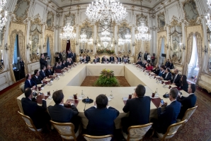 Il Presidente Sergio Mattarella in occasione della seduta di insediamento del Consiglio Superiore della Magistratura nella nuova composizione