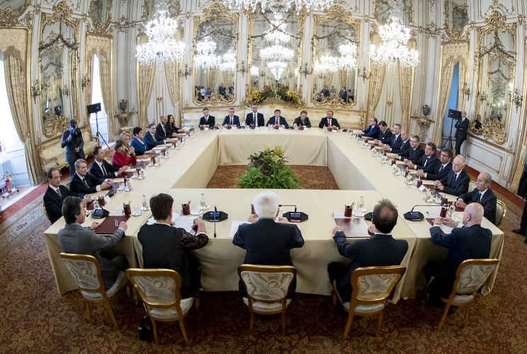 Il Presidente Sergio Mattarella in occasione della seduta di insediamento del Consiglio Superiore della Magistratura nella nuova composizione