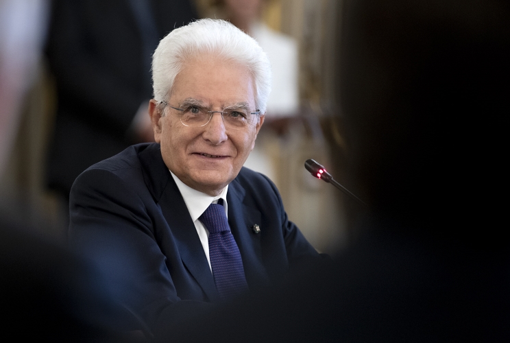 Il Presidente Sergio Mattarella in occasione della seduta di insediamento del Consiglio Superiore della Magistratura nella nuova composizione