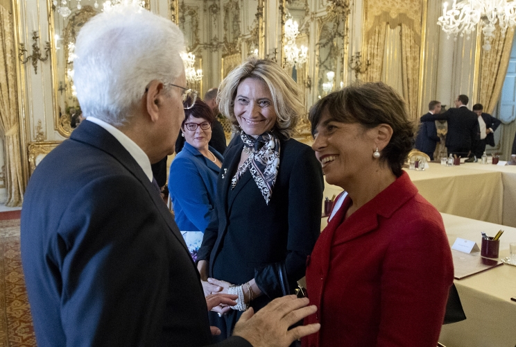 Il Presidente Sergio Mattarella in occasione della seduta di insediamento del Consiglio Superiore della Magistratura nella nuova composizione