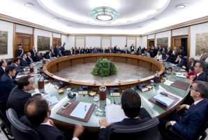 Il Presidente Sergio Mattarella presiede il Consiglio Superiore della Magistratura in occasione dell'elezione del nuovo Vice Presidente