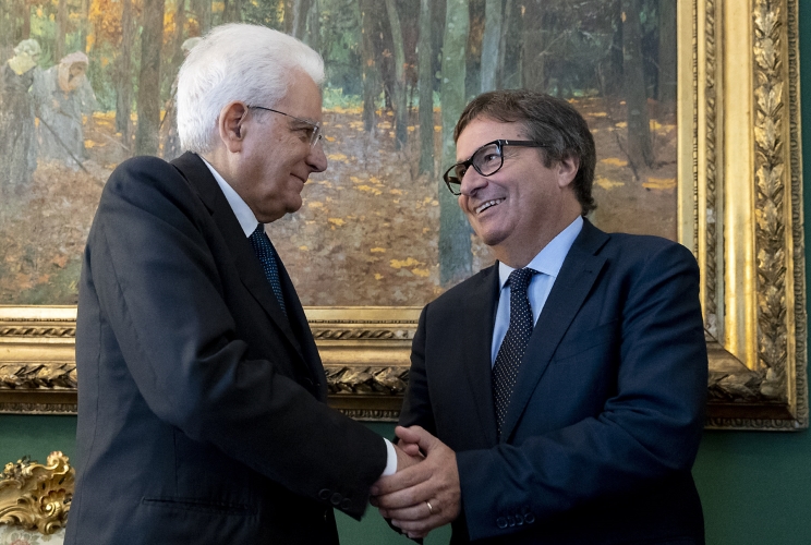 Il Presidente Sergio Mattarella con il nuovo Vice Presidente del Consiglio Superiore della Magistratura David Ermini 