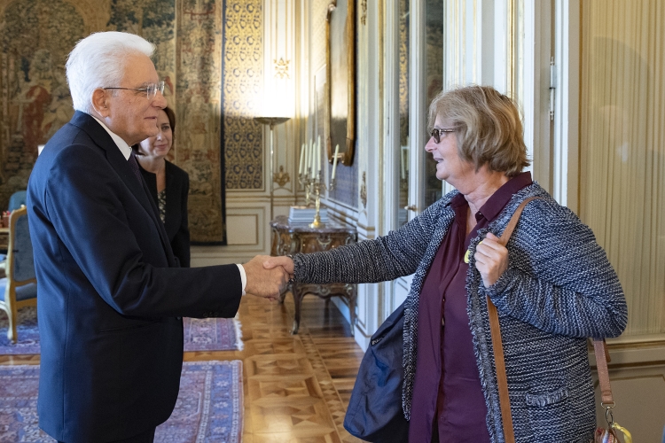 Il Presidente Sergio Mattarella riceve la signora Paola Regeni, madre di Giulio Regeni. 

