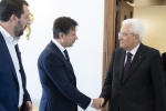 Il Presidente Mattarella incontra il Presidente del Consiglio dei Ministri ed altri membri del Governo, in occasione del prossimo Consiglio Europeo