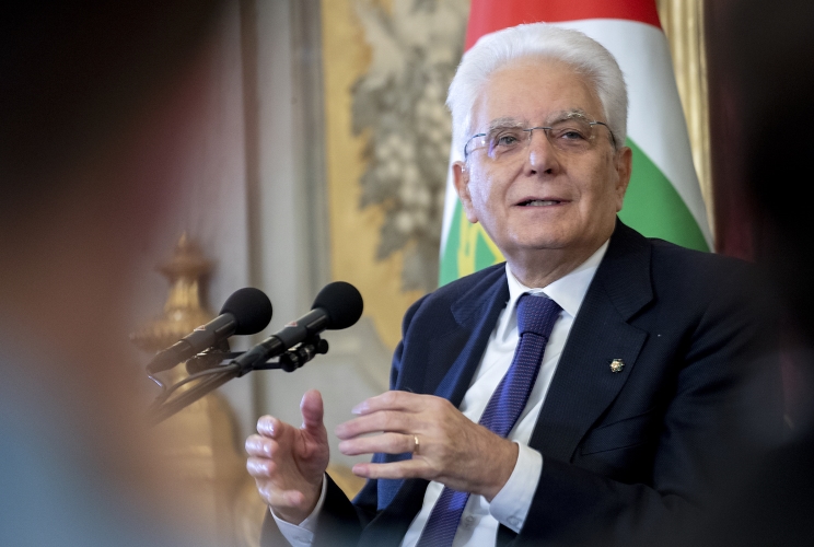 Il Presidente Sergio Mattarella in occasione dell'incontro con alcune scolaresche delle Scuole Secondarie di II grado 