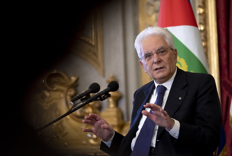Il Presidente Sergio Mattarella in occasione dell'incontro con alcune scolaresche delle Scuole Secondarie di II grado 