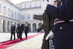 Il Presidente Sergio Mattarella con il Presidente di Romania Klaus Iohannis