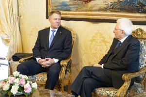 Il Presidente Sergio Mattarella con il Presidente di Romania Klaus Iohannis