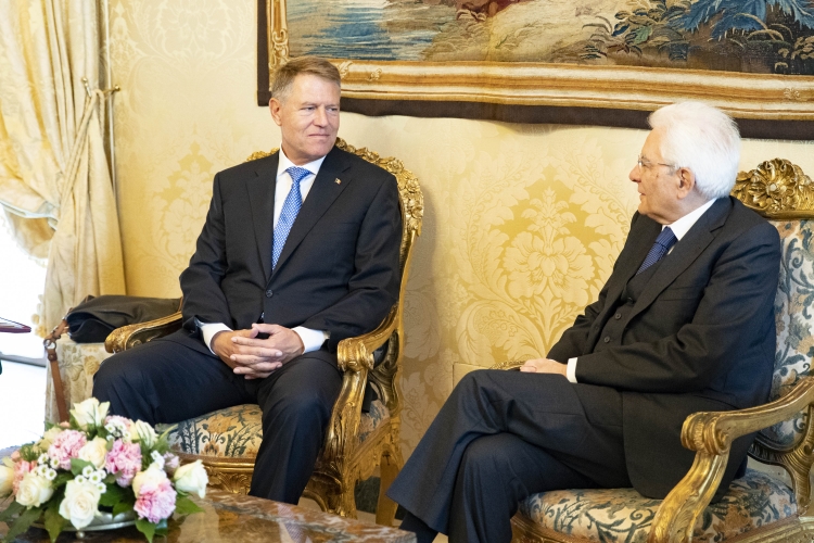 Il Presidente Sergio Mattarella con il Presidente di Romania Klaus Iohannis