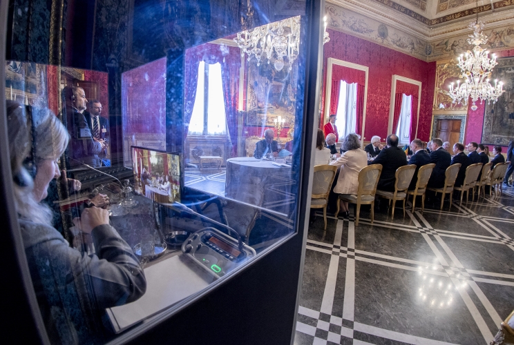 Il Presidente Sergio Mattarella con il Presidente della Repubblica di Romania Klaus Iohannis
