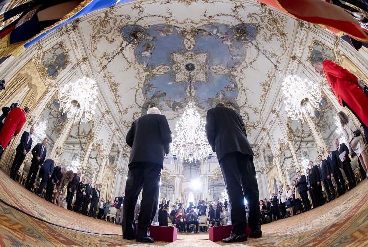 Il Presidente Sergio Mattarella con il Presidente della Repubblica di Romania Klaus Iohannis
