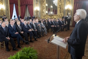 Il Presidente Sergio Mattarella rivolge il suo indirizzo di saluto in occasione dell'incontro con i partecipanti agli “Stati Generali della Lingua Italiana nel mondo”, sul tema “L’italiano e la rete, le reti per l’Italiano