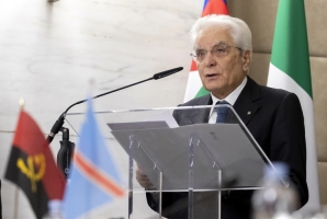Il Presidente Sergio Mattarella in occasione della cerimonia di inaugurazione della Conferenza Ministeriale Italia-Africa