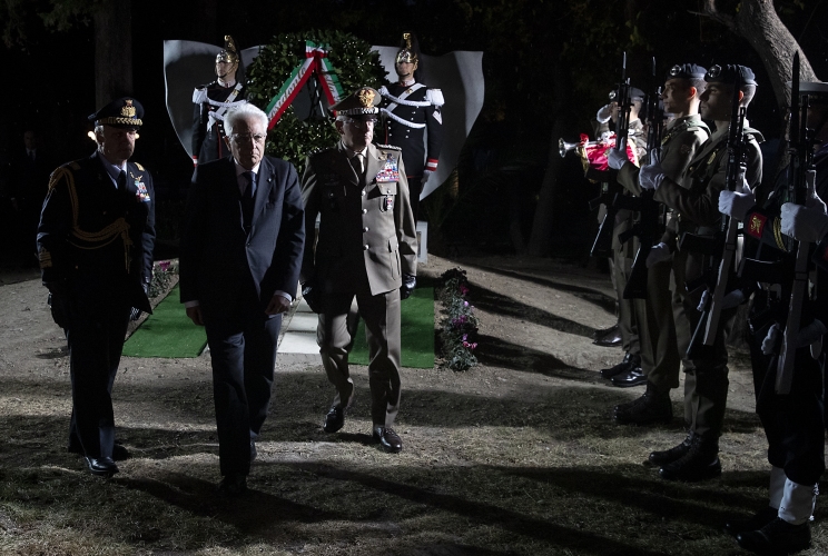  Il Presidente della Repubblica Sergio Mattarella in occasione della deposizione di una corona al Monumento ai Caduti della Divisione Acqui