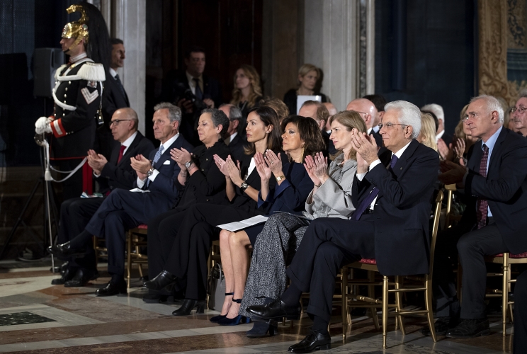 Il Presidente Sergio Mattarella in occasione della cerimonia di celebrazione de "I Giorni della Ricerca"