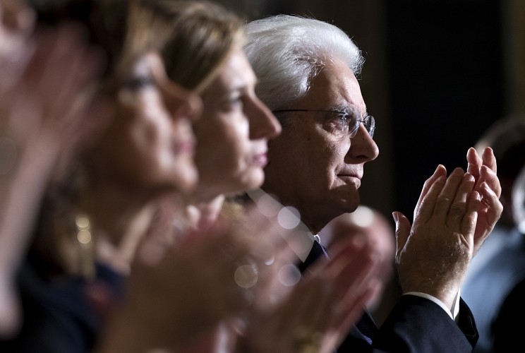 Il Presidente Sergio Mattarella in occasione della cerimonia di celebrazione de "I Giorni della Ricerca"
