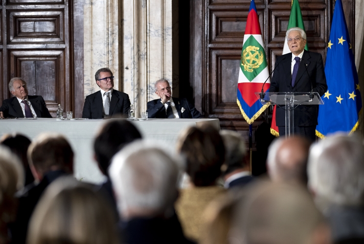 Il Presidente Sergio Mattarella in occasione della cerimonia di celebrazione de "I Giorni della Ricerca"