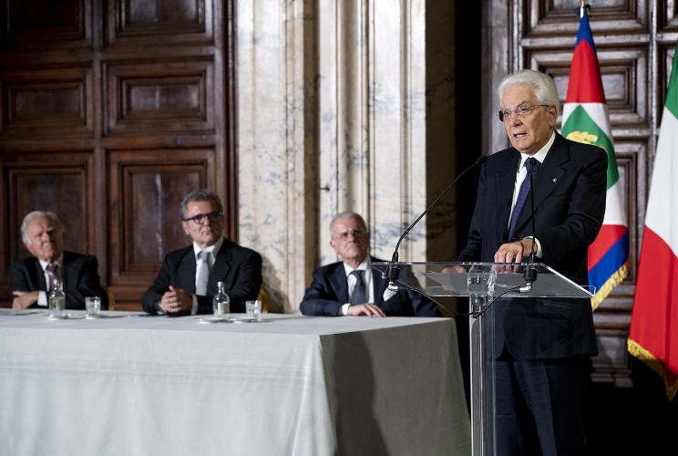 Il Presidente Sergio Mattarella in occasione della cerimonia di celebrazione de "I Giorni della Ricerca"