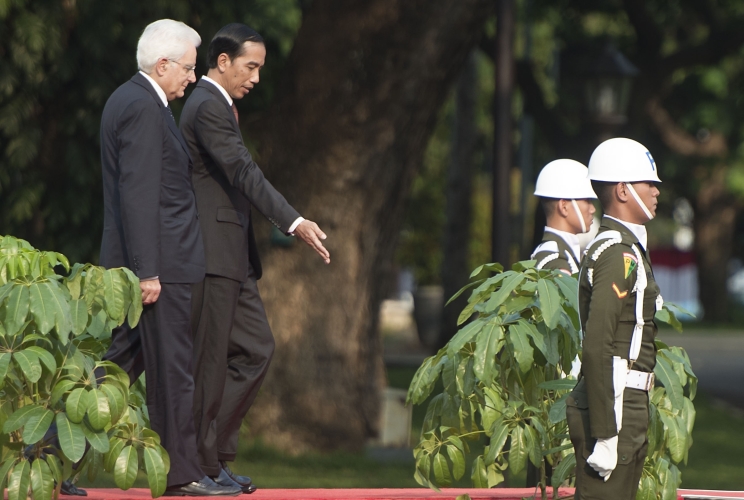 Il Presidente Sergio Mattarella con il Presidente della Repubblica di Indonesia, Joko Widodo 