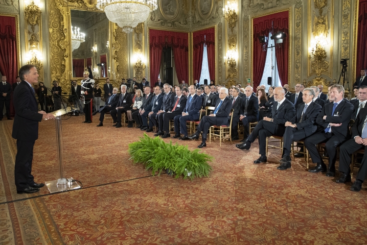 Il Presidente Sergio Mattarella in occasione dell'incontro con i partecipanti alla "Conferenza dei Consoli Italiani nel Mondo"
