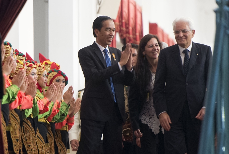Il Presidente Sergio Mattarella con il Presidente della Repubblica di Indonesia, Joko Widodo 