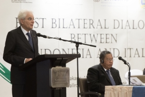 Il Presidente Sergio Mattarella in occasione del "Primo Dialogo Bilaterale tra Indonesia e Italia"