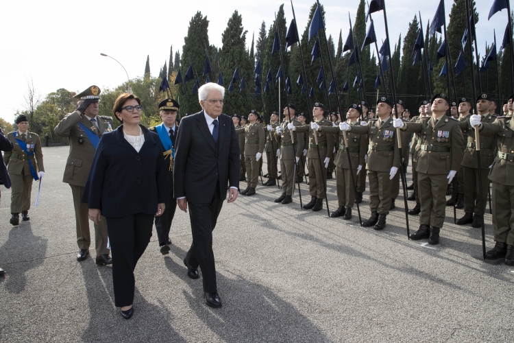 Il Presidente Sergio Mattarella con il Ministro della Difesa Elisabetta Trenta al Sacrario di Redipuglia 
