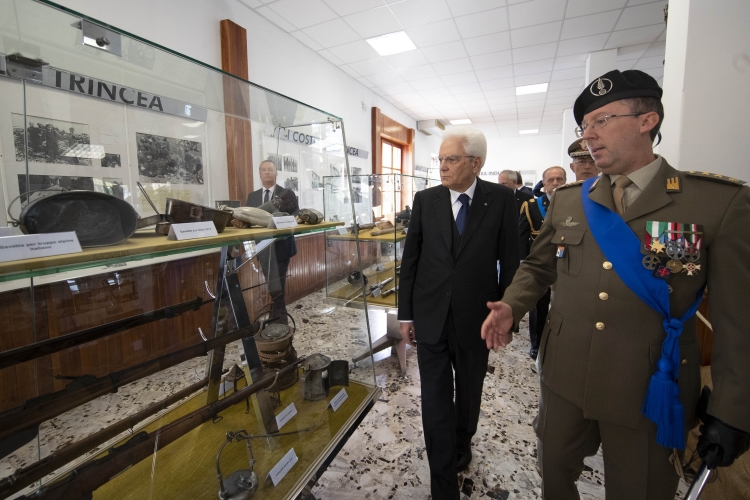 Il Presidente Sergio Mattarella,nel Giorno dell'Unità Nazionale e Giornata delle Forze Armate,visita il museo del Sacrario di Redipuglia. 
