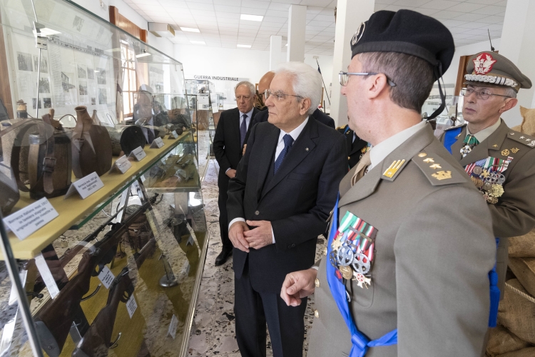 Il Presidente Sergio Mattarella,nel Giorno dell'Unità Nazionale e Giornata delle Forze Armate,visita il museo del Sacrario di Redipuglia. 
