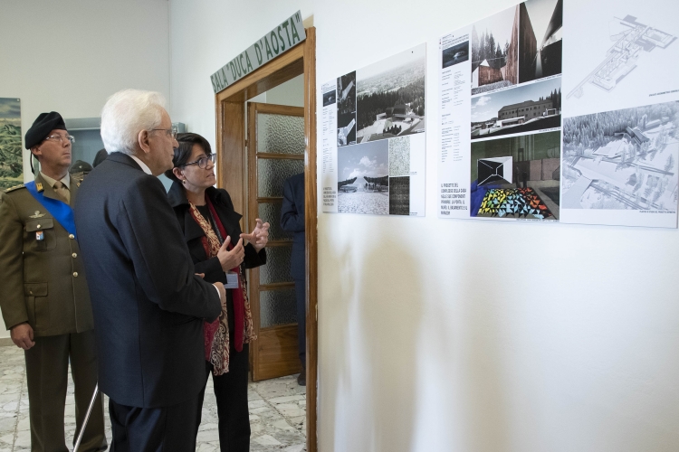 Il Presidente Sergio Mattarella, nel Giorno dell'Unità Nazionale e Giornata delle Forze Armate, visita il museo del Sacrario di Redipuglia. 