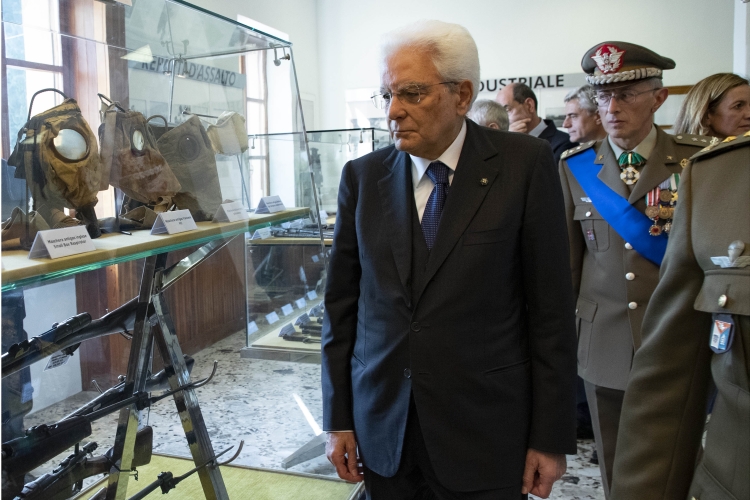 Il Presidente Sergio Mattarella, nel Giorno dell'Unità Nazionale e Giornata delle Forze Armate, visita il museo del Sacrario di Redipuglia. 