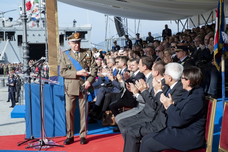 Il Presidente Sergio Mattarella, nel Giorno dell'Unità Nazionale e Giornata delle Forze Armate, è in Piazza Unità d'Italia di Trieste. 