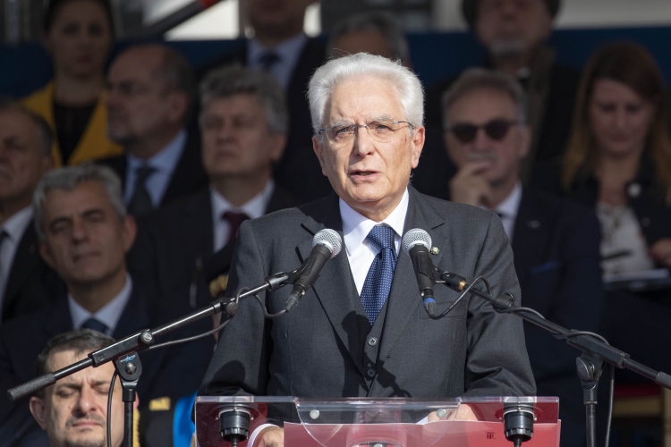 Il Presidente Sergio Mattarella, nel Giorno dell'Unità Nazionale e Giornata delle Forze Armate, è in Piazza Unità d'Italia di Trieste. 