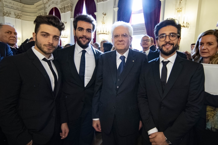 Il Presidente Sergio Mattarella, nel Giorno dell'Unità Nazionale e Giornata delle Forze Armate, a  Trieste con il trio il Volo. 