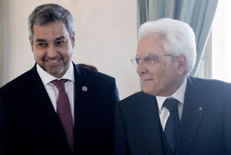 Il Presidente Sergio Mattarella con il Presidente della Repubblica del Paraguay Mario Abdo Benìtez