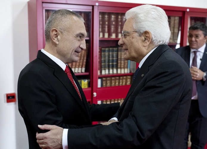 Il Presidente della Repubblica, Sergio Mattarella e il Presidente della Repubblica di Albania, Ilir Meta, in occasione della cerimonia commemorativa del 550esimo anniversario della morte di Giorgio Castriota Skanderberg