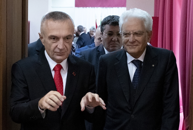 Il Presidente della Repubblica, Sergio Mattarella e il Presidente della Repubblica di Albania, Ilir Meta, in occasione della cerimonia commemorativa del 550esimo anniversario della morte di Giorgio Castriota Skanderberg