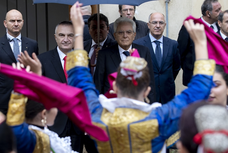 Il Presidente della Repubblica, Sergio Mattarella e il Presidente della Repubblica di Albania, Ilir Meta, in occasione della cerimonia commemorativa del 550esimo anniversario della morte di Giorgio Castriota Skanderberg