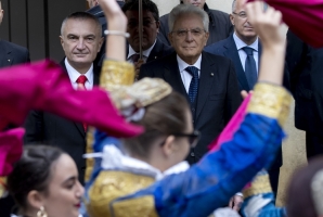 Il Presidente della Repubblica, Sergio Mattarella e il Presidente della Repubblica di Albania, Ilir Meta, in occasione della cerimonia commemorativa del 550esimo anniversario della morte di Giorgio Castriota Skanderberg