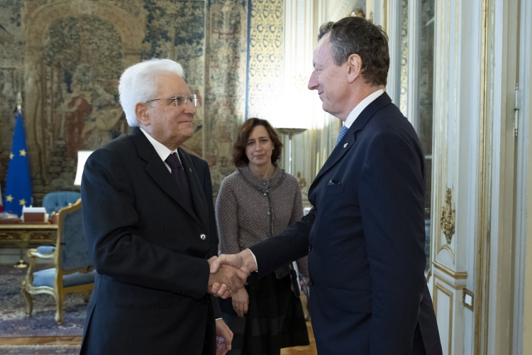 Il Presidente Sergio Mattarella riceve il Prof. Roberto BATTISTON.

