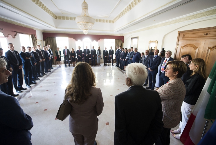 Il Presidente Sergio Mattarella incontra una rappresentanza della Comunità italiana a Mascate