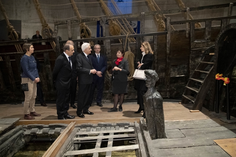 Il Presidente della Repubblica Sergio Mattarella e la Sig.ra Laura visitano il Museo Vasa in occasione della Visita di Stato nel Regno di Svezia