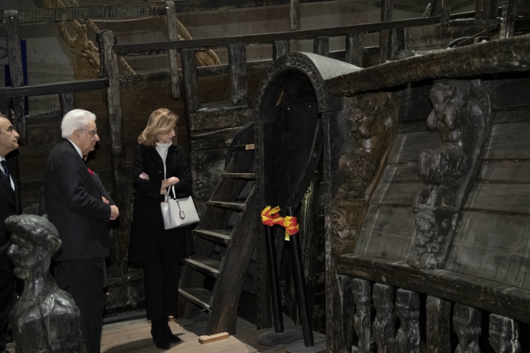 Il Presidente della Repubblica Sergio Mattarella e la Sig.ra Laura visitano il Museo Vasa in occasione della Visita di Stato nel Regno di Svezia