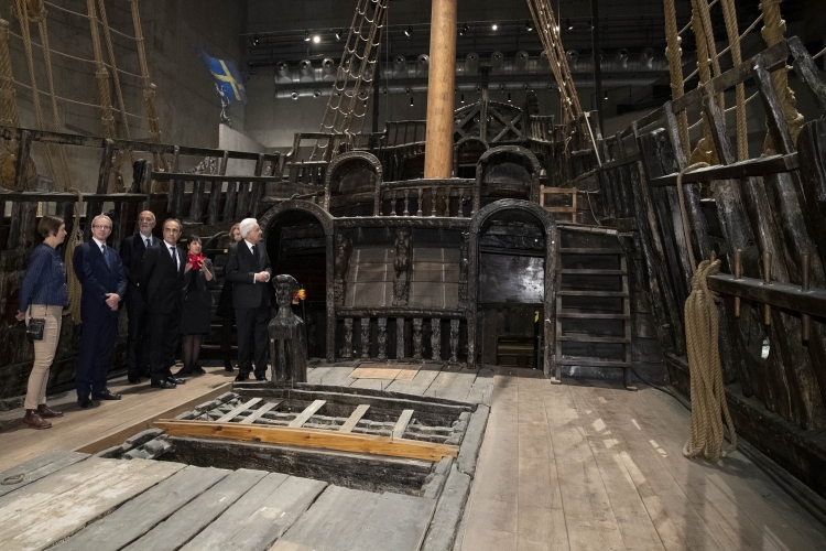 Il Presidente della Repubblica Sergio Mattarella e la Sig.ra Laura visitano il Museo Vasa in occasione della Visita di Stato nel Regno di Svezia