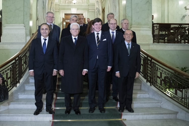 Il Presidente della Repubblica Sergio Mattarella nella sede del Parlamento svedese, in occasione della visita di Stato in Svezia 
